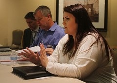 Katie Mucci of the Southern Collegiate Athletic Conference gives updates on the New Media committee.